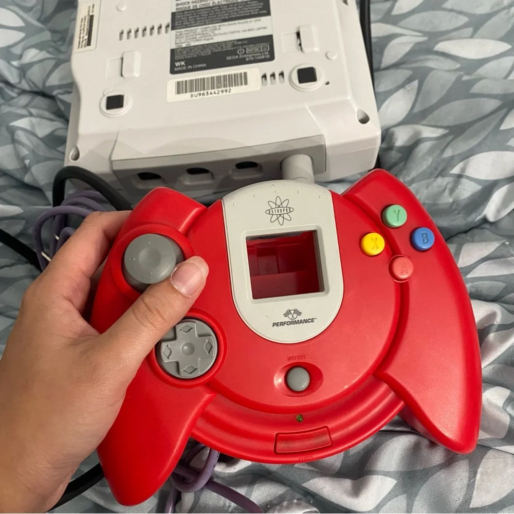 Dreamcast Console with Red Controller